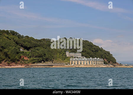 Picklecombe Fort sistemazione appartamenti sul bordo di Mount Edgcumbe Park Cornwall Foto Stock