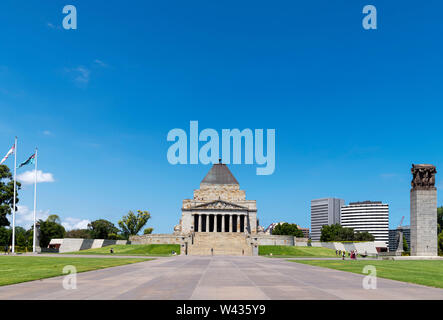 Il Tempio della Rimembranza, un memoriale di guerra in Kings Domain, Melbourne, Victoria, Australia Foto Stock