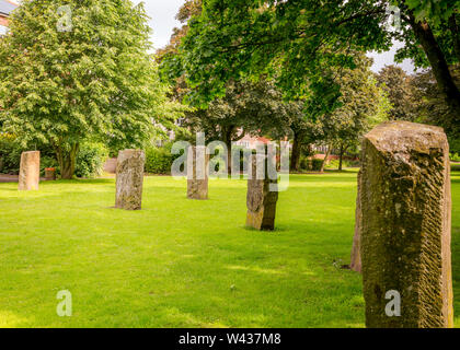 Parco giochi e parco pubblico di Abergavenny, Galles. Foto Stock