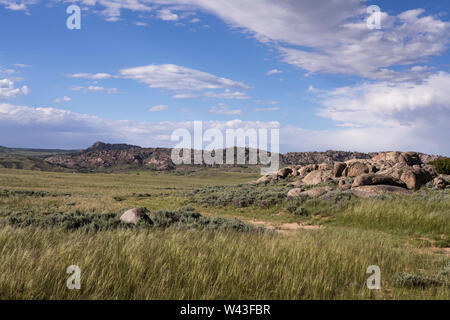 Aprire il paesaggio di campagna in Natrona County, Wyoming Foto Stock