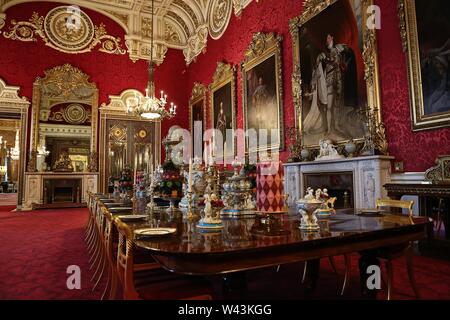 La regina Victoria Palace all'apertura estiva di Buckingham Palace .apertura 20 luglio 2019 . A Buckingham Palace Londra UK .. Foto Stock