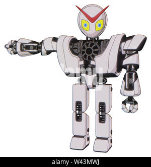 Mech contenente elementi: grigio stile alieno testa, gli occhi gialli con allievi blu, pesante nella parte superiore del torace, pesante mech torace, prototipo exoplate gambe. Foto Stock