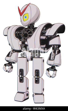 Mech contenente elementi: grigio stile alieno testa, gli occhi gialli con allievi blu, pesante nella parte superiore del torace, pesante mech torace, prototipo exoplate gambe. Foto Stock