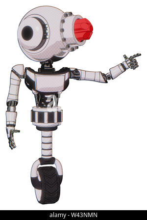 Robot contenente elementi: testa rotonda, laser rosso matrice di cristallo, testa gadget luce, luce exoshielding torace, ultralight exosuit torace, monociclo ... Foto Stock