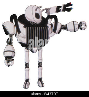 Mech contenente elementi: grigio stile alieno testa, gli occhi neri, bug antenne, pesante nella parte superiore del torace, torace sfiati, Ultralight piede exosuit. Materiale: bianco... Foto Stock