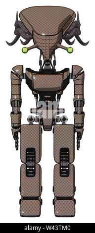 Cyborg contenente elementi: piana allungata testa cranio, cavi luce exoshielding torace, ultralight exosuit torace, prototipo exoplate gambe. Materiale:. Foto Stock