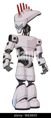 Cyborg contenente elementi: piana allungata cranio testa, torace luce exoshielding, prototipo exoplate torace, luce exoshielding gamba. Materiale: bianco... Foto Stock