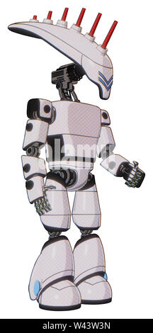 Cyborg contenente elementi: piana allungata cranio testa, torace luce exoshielding, prototipo exoplate torace, luce exoshielding gamba. Materiale: bianco... Foto Stock