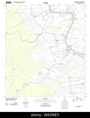 USGS TOPO Mappa Louisiana LA Napoleonville 20120326 TM Foto Stock