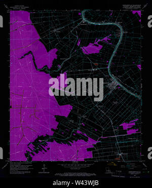 USGS TOPO Mappa Louisiana LA Napoleonville 332867 1965 24000 invertiti Foto Stock