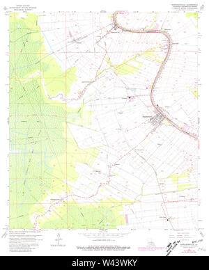 USGS TOPO Mappa Louisiana LA Napoleonville 332868 1965 24000 Foto Stock