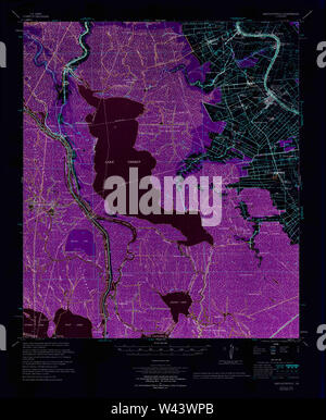 USGS TOPO Mappa Louisiana LA Napoleonville 334852 1967 62500 invertiti Foto Stock