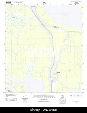 USGS TOPO Mappa Louisiana LA Napoleonville SW 20120405 TM Foto Stock