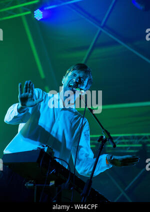 Cut Copy eseguendo estate una serie di concerti presso la Somerset House, London, Regno Unito 19 luglio 2019 Foto Stock