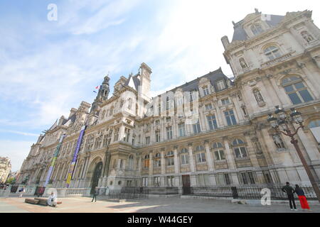 Municipio edificio storico Parigi Francia Foto Stock