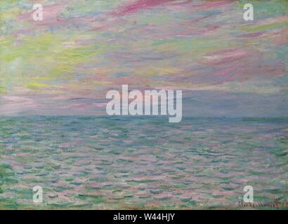 Claude Monet - Coucher de soleil à Pourville, Pleine Mer. Foto Stock