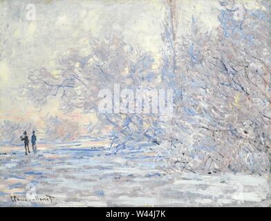 CLAUDE MONET 1840 - 1926 LE GIVRE À GIVERNY. Foto Stock