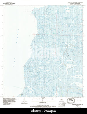 USGS TOPO Mappa Louisiana La Pointe Aux Marchettes 333095 1994 24000 Foto Stock