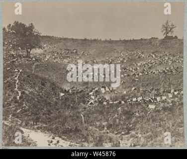 Prigionieri confederati a Belle Plain sbarco, Va. catturato con Johnson della divisione, 12 maggio 1864 Foto Stock