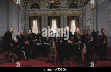 Il congresso di Berlino, 13 luglio 1878, da Anton von Werner. Foto Stock