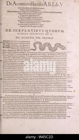 Conr. Gesneri Tigurini medicinae et philosophiae professoris in Schola Tigurina, Historiae animalium liber II Foto Stock