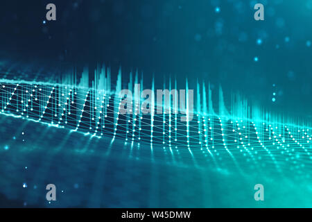 Il blocco di trasferimento di catena e di finanziare gli investimenti del concetto. Digital cambio valuta. La tecnologia dati sfondo. Collegamento sullo sfondo della scienza. Foto Stock