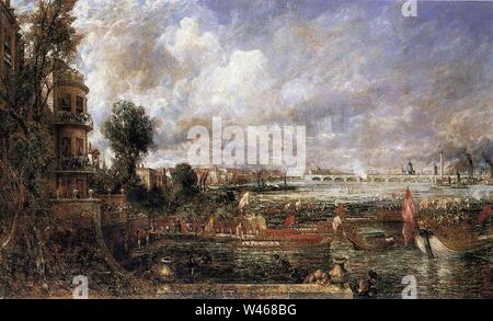 L'apertura di Waterloo Bridge visto da Whitehall scale John Constable. Foto Stock