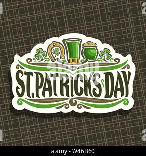 Il logo del vettore per Saint Patricks giorno Illustrazione Vettoriale