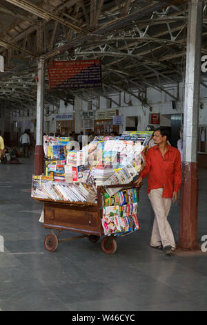 Book stall at a platform, Kanpur Central, Kanpur, Uttar Pradesh, India Stock Photo