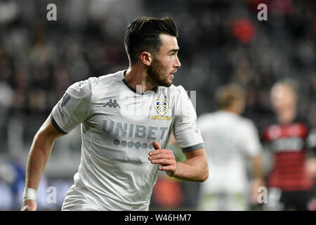 Bankwest Stadium, Sydney, Australia. Il 20 luglio, 2019. Amichevole internazionale partita di calcio, Western Sydney Wanderers FC rispetto a Leeds United; Jack Harrison di Leeds United si sposta indietro in posizione Credito: Azione Sport Plus/Alamy Live News Foto Stock