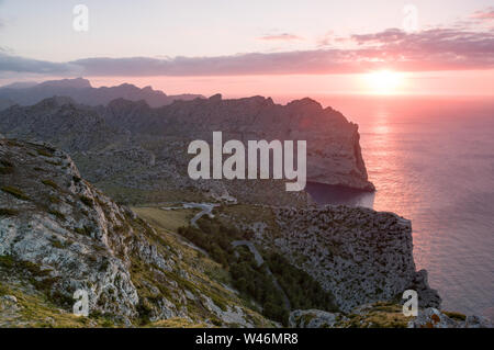 Cap de Formentor, Maiorca Sunset Foto Stock