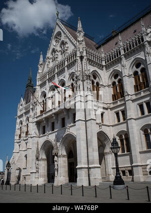 HUNGARIA - BUDAPEST IL PARLAMENTO - ERICTED DAL 1885 AL 1904 - Architetto Imre Steindl - PARLAMENT - ORSZÀGHÀZ - Budapest edificio storico- BUDAPEST UNGHERIA © Frédéric BEAUMONT Foto Stock