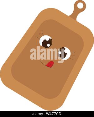 Carino scheda cucina, illustrazione vettore su sfondo bianco. Illustrazione Vettoriale