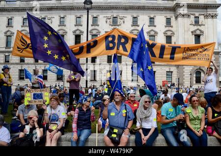 N. di Boris sì all'Europa marzo per cambiare Londra 20 luglio 2019 Foto Stock