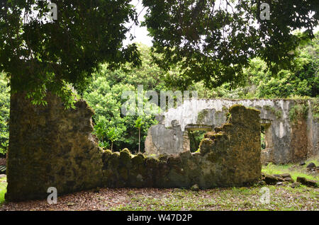 Re Kamehaeha III Summer Palace, Hawaii rovine sacra Foto Stock