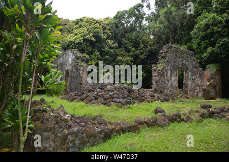 Re Kamehaeha III Summer Palace, Hawaii rovine sacra Foto Stock