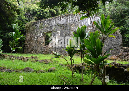 Re Kamehaeha III Summer Palace, Hawaii rovine sacra Foto Stock