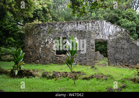 Re Kamehaeha III Summer Palace, Hawaii rovine sacra Foto Stock