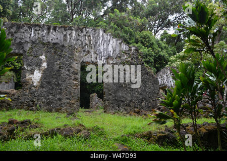 Re Kamehaeha III Summer Palace, Hawaii rovine sacra Foto Stock