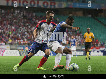 Salvador, Brasile. Il 20 luglio, 2019. Ezequiel e David, durante una partita tra Bahia x Cruzeiro, match convalidato dall'undicesimo round del 2019 Campionato brasiliano, questo Sabato (20), di Fonte Nova Arena, in Salvador, Bahia, Brasile. Credito: Tiago Caldas/FotoArena/Alamy Live News Foto Stock