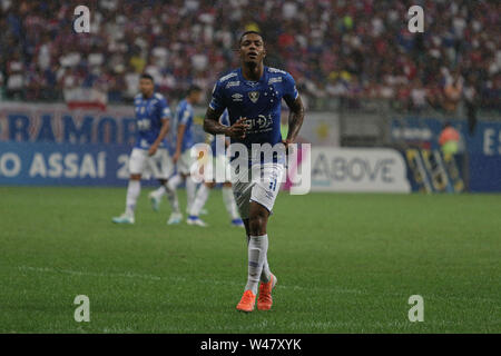 Salvador, Brasile. Il 20 luglio, 2019. David Cruzeiro player, durante una partita tra Bahia x Cruzeiro, un match convalidato per l'undicesimo round del 2019 Campionato brasiliano, questo Sabato (20), di Fonte Nova Arena, in Salvador, Bahia, Brasile. Credito: Tiago Caldas/FotoArena/Alamy Live News Foto Stock