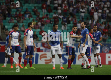 Salvador, Brasile. Il 20 luglio, 2019. Durante una partita tra Bahia x Cruzeiro, match validi per l'undicesimo round del 2019 Campionato brasiliano, questo Sabato (20), di Fonte Nova Arena, in Salvador, Bahia, Brasile. Credito: Tiago Caldas/FotoArena/Alamy Live News Foto Stock