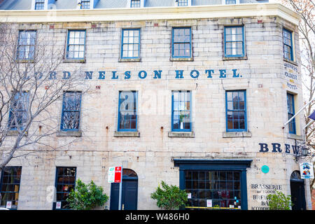 Lord Nelson storico pub e hotel di Sydney nell'area di Rocks nel centro di Sydney, Australia, una popolare casa pubblica tipica dei pub britannici Foto Stock