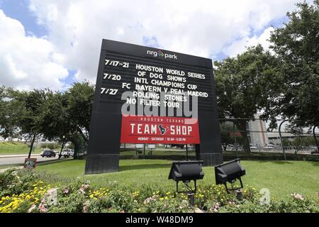 Houston, Stati Uniti d'America. Il 20 luglio, 2019. firo: 20.07.2019 Calcio, calcio: 1. Bundesliga, stagione 2019/2020 Real Madrid, Test match, Test amichevole contro FC Bayern Munich Monaco di Baviera, Audi Summer Tour USA 2019, International Champions Cup panoramica, panoramica, Stadium, Stadio panoramica, NRG Stadium, Houston Texas | Utilizzo di credito in tutto il mondo: dpa/Alamy Live News Foto Stock