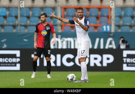 Bochum, Deutschland. Il 20 luglio, 2019. firo: 20.07.2019, calcio, 2.Bundesliga, stagione 2019/2020, Test match, VfL Bochum - Hertha BSC Berlin 1: 1 Danny BLUM, Bochum, gesto | Credit: dpa/Alamy Live News Foto Stock