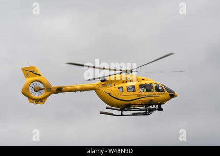 Helicoptor;scottish Air Ambulance;stoppino;caithness;Scozia Foto Stock