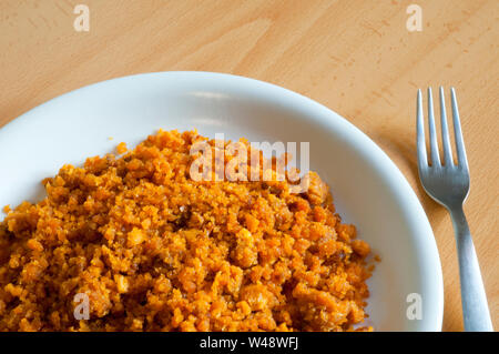 Migas di servire. La Mancha, in Spagna. Foto Stock