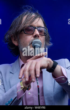 Jarvis Cocker esegue a Bluedot Sabato notte.(xx luglio 2019)Luogo tra 18-21 luglio a Jodrell Bank, CHESHIRE REGNO UNITO. Foto Stock