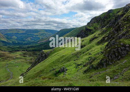 Una vista di Glen Clova, vicino a Kirriemuir, Angus, Scozia Foto Stock