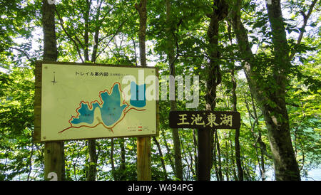 Juniko dodici laghi Shirakami-Sanchi zona montuosa. Un sito Patrimonio Mondiale dell'UNESCO nella regione di Tohoku. Nella Prefettura di Aomori, Giappone Foto Stock